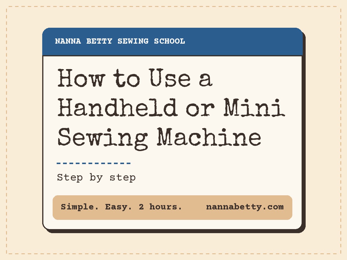 How to Use a Handheld or Mini Sewing Machine, step by step