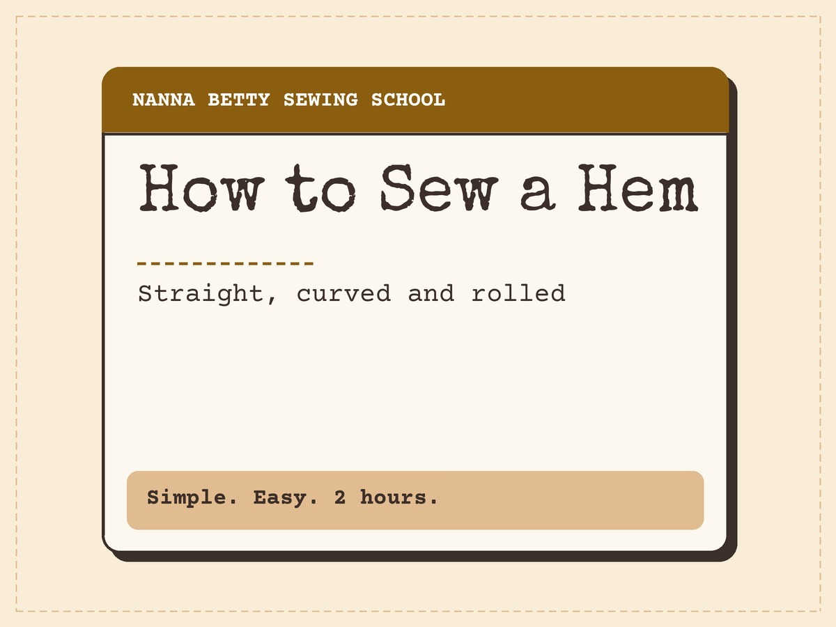 How to Sew a Hem: Straight, Curved and Rolled Hems